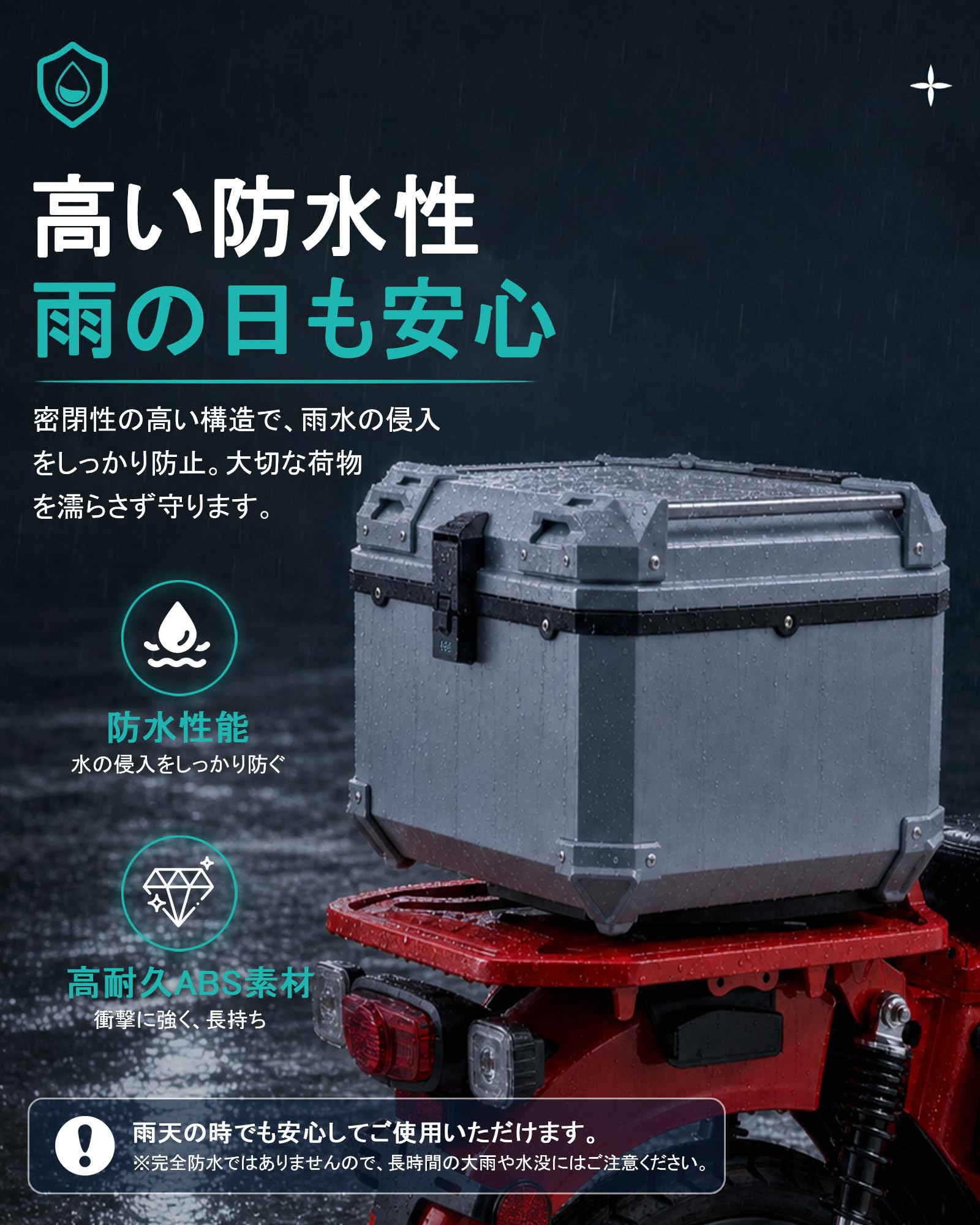 Amazon | HI-LINE バイク リアボックス 【ダイヤルロック式】 トップ